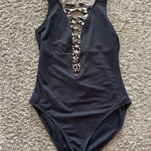 Bleu Rod Beattie Black and Leopard One Piece